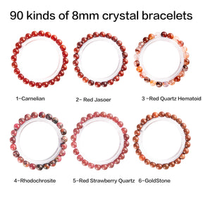 Crystal bracelet 90 kinds of 8mm Natural bracelets No.71-90