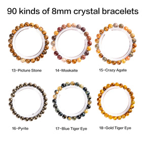 Crystal bracelet 90 kinds of 8mm Natural bracelets No.1-70