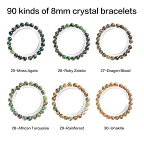 Crystal bracelet 90 kinds of 8mm Natural bracelets No.1-70