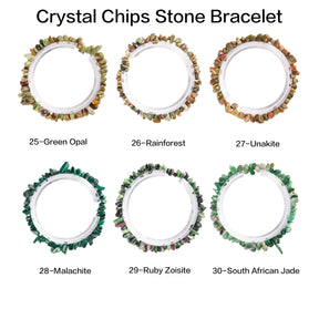 Natural crystal chips bracelet 100 kinds of bracelets No.1-70