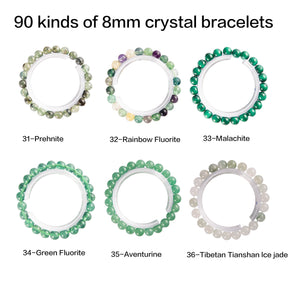 Crystal bracelet 90 kinds of 8mm Natural bracelets No.1-70