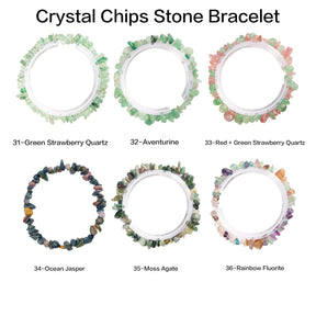 Natural crystal chips bracelet 100 kinds of bracelets No.71-100