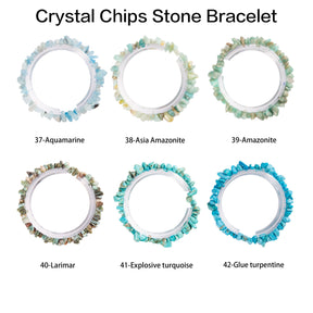 Natural crystal chips bracelet 100 kinds of bracelets No.71-100