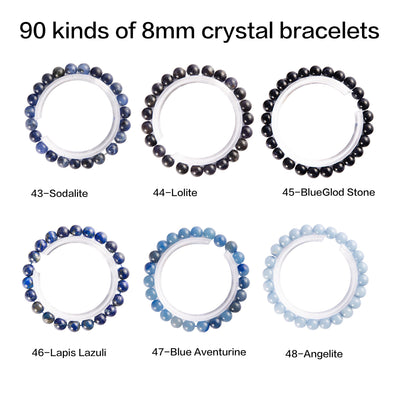 Crystal bracelet 90 kinds of 8mm Natural bracelets No.71-90