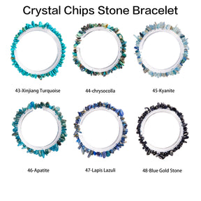 Natural crystal chips bracelet 100 kinds of bracelets No.1-70