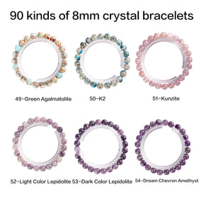 Crystal bracelet 90 kinds of 8mm Natural bracelets No.71-90