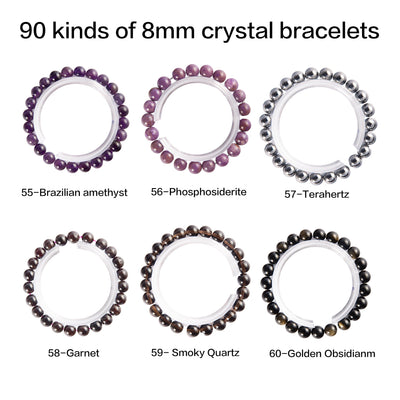 Crystal bracelet 90 kinds of 8mm Natural bracelets No.71-90