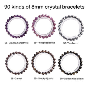 Crystal bracelet 90 kinds of 8mm Natural bracelets No.1-70