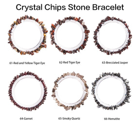 Natural crystal chips bracelet 100 kinds of bracelets No.1-70