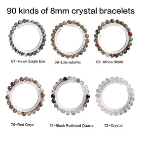 Crystal bracelet 90 kinds of 8mm Natural bracelets No.1-70