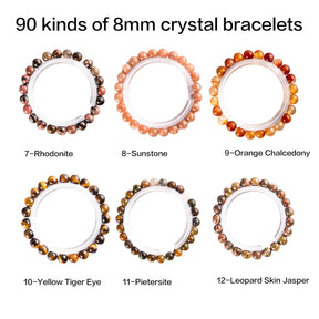 Crystal bracelet 90 kinds of 8mm Natural bracelets No.1-70