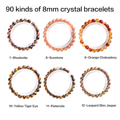 Crystal bracelet 90 kinds of 8mm Natural bracelets No.71-90