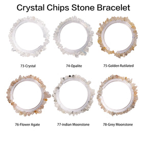 Natural crystal chips bracelet 100 kinds of bracelets No.71-100