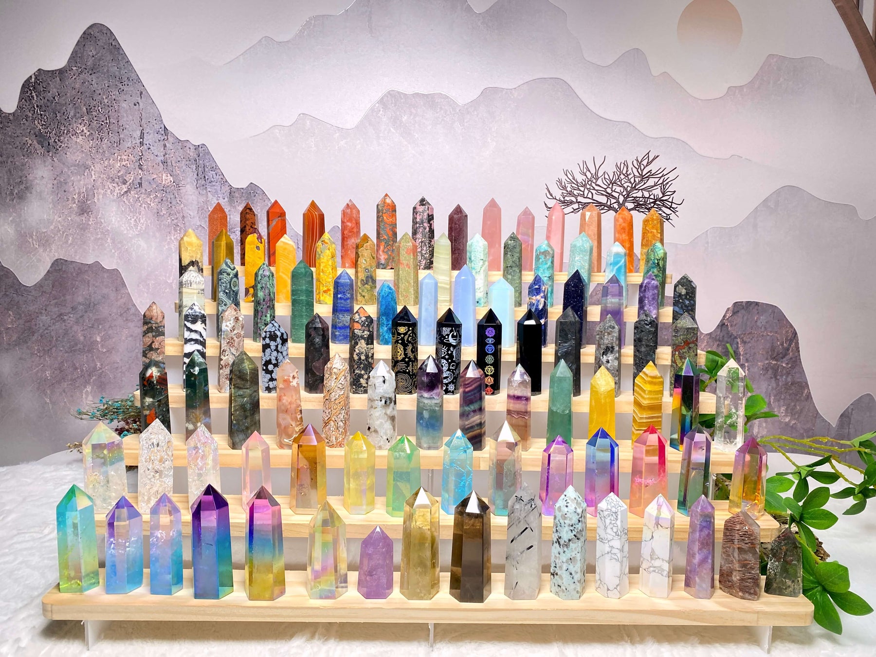 Crystal tower Wholesale nutural healing 100 kinds No.1-70