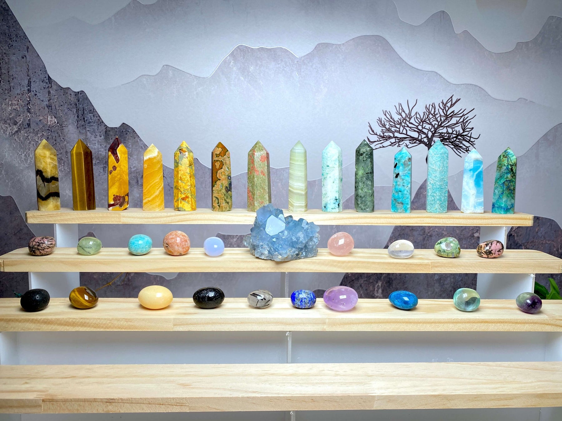 Crystal tower Wholesale nutural healing 100 kinds No.1-70