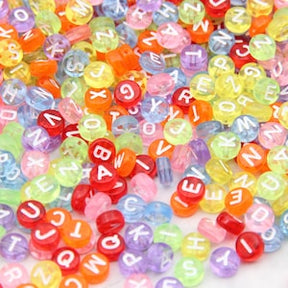 7mm Alphabet Letter Beads for Personalized Jewelry Making - Perfect for Name Bracelets & Gifts