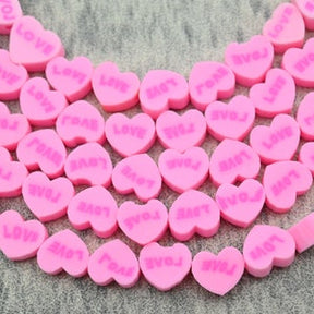 10MM Charming Heart Polymer Clay Beads for Jewelry Making - Perfect for DIY Bracelets & Gifts for Kids