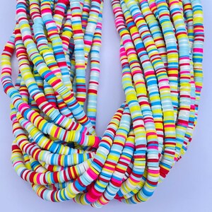 6mm Vinyl Heishi Beads,For Bracelet Beads,Wholesale Heishi Beads Collection: Polymer Clay & Vinyl Heishi for Dynamic Jewelry Designs