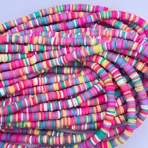 6mm Vinyl Heishi Wholesale Heishi Beads Collection: Polymer Clay & Vinyl Heishi for Dynamic Jewelry Designs