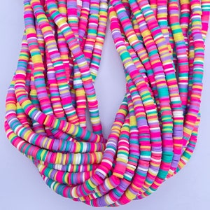 6mm Vinyl Heishi Wholesale Heishi Beads Collection: Polymer Clay & Vinyl Heishi for Dynamic Jewelry Designs