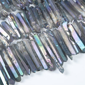 15.9 inch Wholesale Natural Crystals & Quartz Beads Collection - Top Drilled, Tower, Stick, & Crown Shapes for Healing & Jewelry