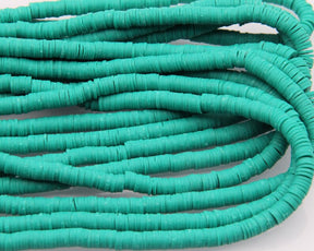 Green Vinyl Heishi Beads,4mm/6mm/8mm Wholesale Heishi Beads Collection: Polymer Clay & Vinyl Heishi for Dynamic Jewelry Designs