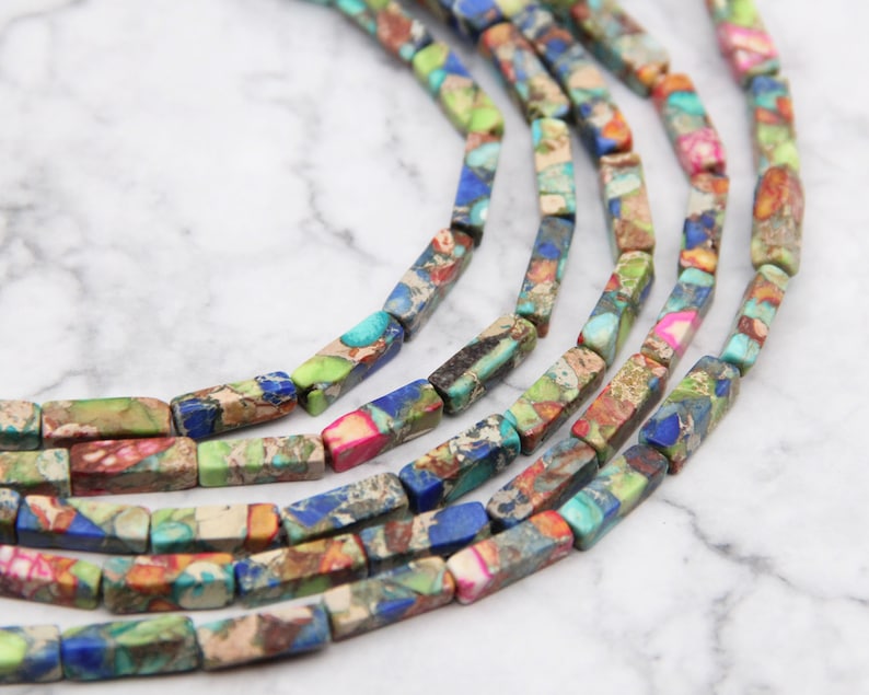 Imperial and Sea Sediment Jasper Beads - Personalized Gemstone Beads for Unique Gifts and DIY Projects