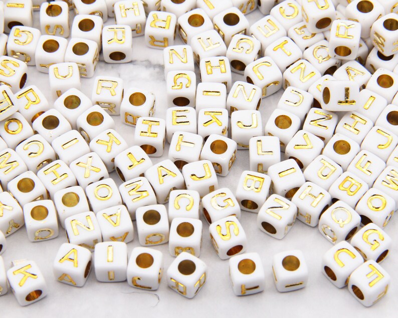 7mm Alphabet Beads for Personalized Jewelry & DIY Crafts - Wholesale Letter Beads for Unique Gifts