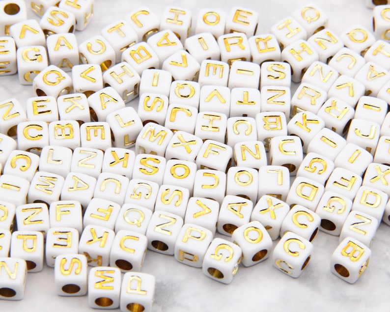 7mm Alphabet Beads for Personalized Jewelry & DIY Crafts - Wholesale Letter Beads for Unique Gifts