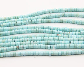 2x3MM/2x4MM Arizona Turquoise Rondelle Beads: Premium Gemstone Beads for DIY Jewelry Projects