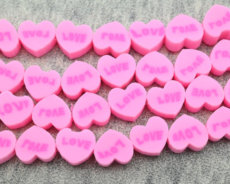 10MM Charming Heart Polymer Clay Beads for Jewelry Making - Perfect for DIY Bracelets & Gifts for Kids