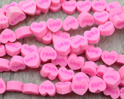 10MM Charming Heart Polymer Clay Beads for Jewelry Making - Perfect for DIY Bracelets & Gifts for Kids