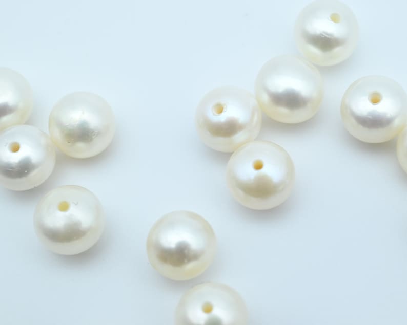 7.5~8.0MMGenuine Freshwater Pearl Beads for Elegant Jewelry Making - Perfect Gifts for Christmas & Special Occasions