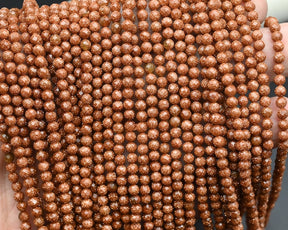 Natural Red Goldstone Faceted Round Beads,2mm/3mm/4mm Loose Faceted Beads,For Jewelry DIY Making Beads,Bracelet Making Beads.Wholesale Beads