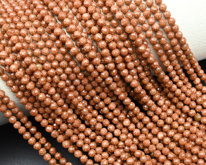 Natural Red Goldstone Faceted Round Beads,2mm/3mm/4mm Loose Faceted Beads,For Jewelry DIY Making Beads,Bracelet Making Beads.Wholesale Beads