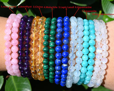 70 Kinds Of 6MM Gemstone & Crystal Stretch Bracelets: Perfect Healing Gifts for Loved Ones on Any Occasion