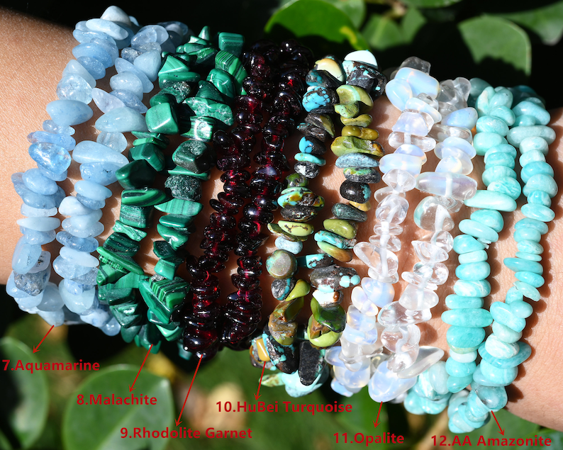 Gemstone Chip Bracelet: Perfect Healing Crystal Gift for Her - Birthday, Anniversary, & Christmas