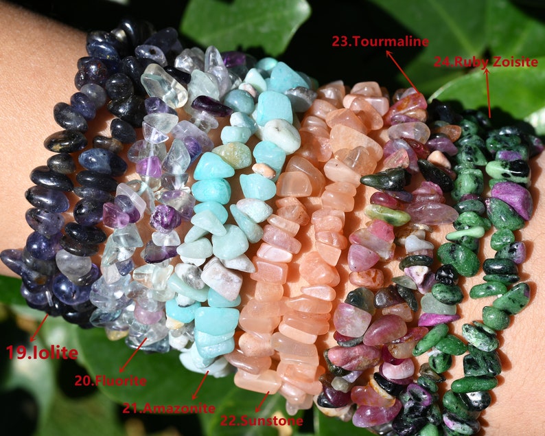 Gemstone Chip Bracelet: Perfect Healing Crystal Gift for Her - Birthday, Anniversary, & Christmas