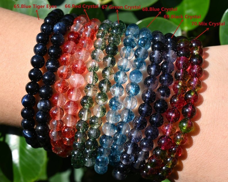 70 Kinds Of 6MM Gemstone & Crystal Stretch Bracelets: Perfect Healing Gifts for Loved Ones on Any Occasion