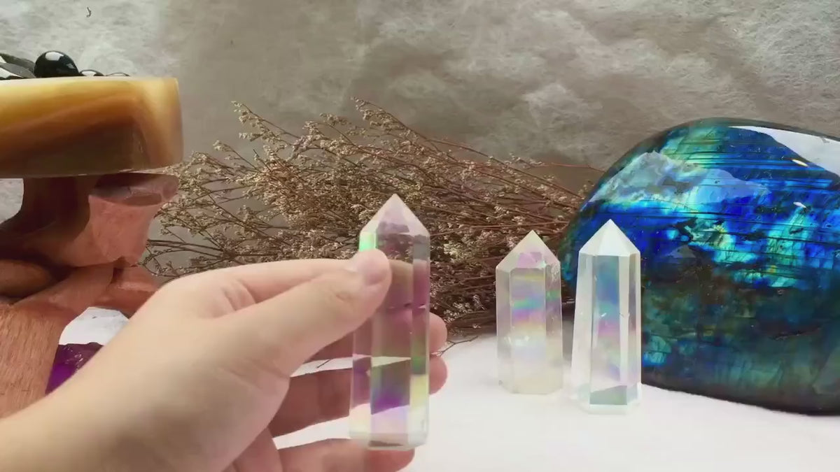 Aura Crystal quartz tower-point gifts for yourself and friends