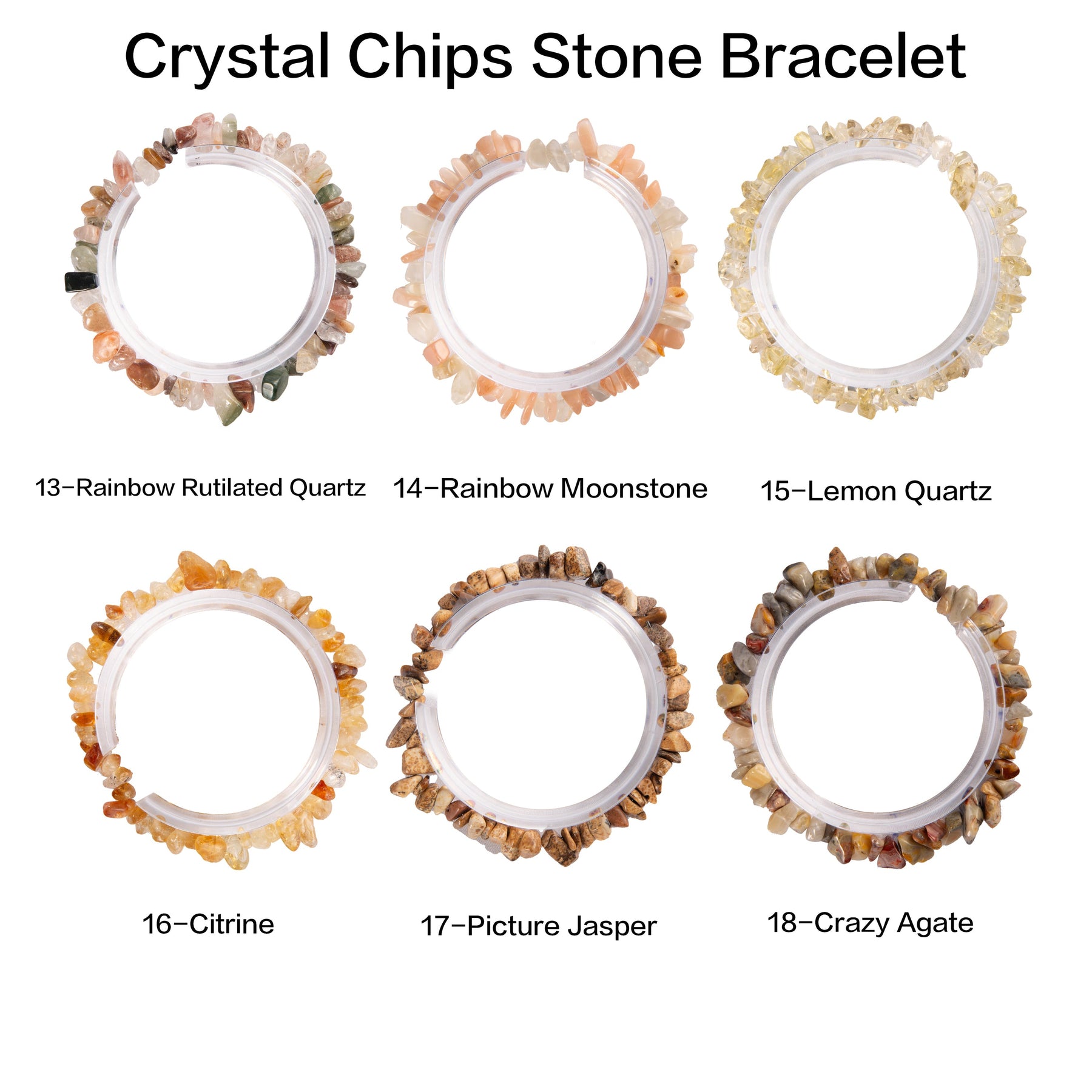 Natural crystal chips bracelet 100 kinds of bracelets 4PCs