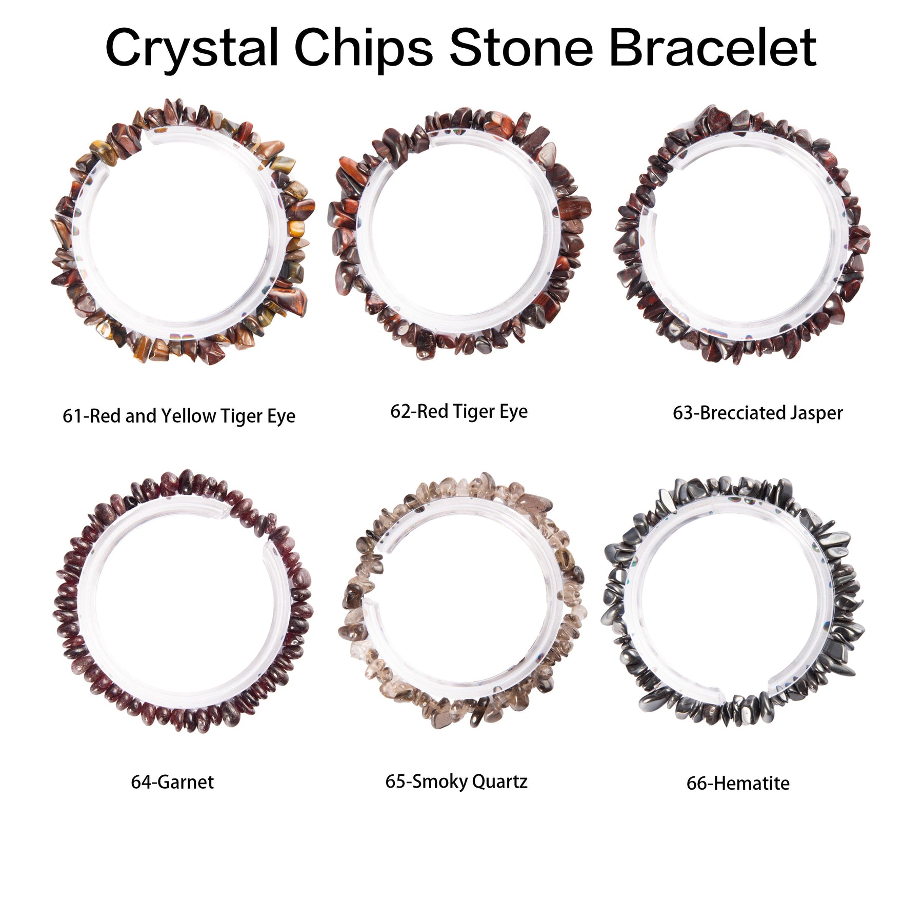 Natural crystal chips bracelet 100 kinds of bracelets 4PCs