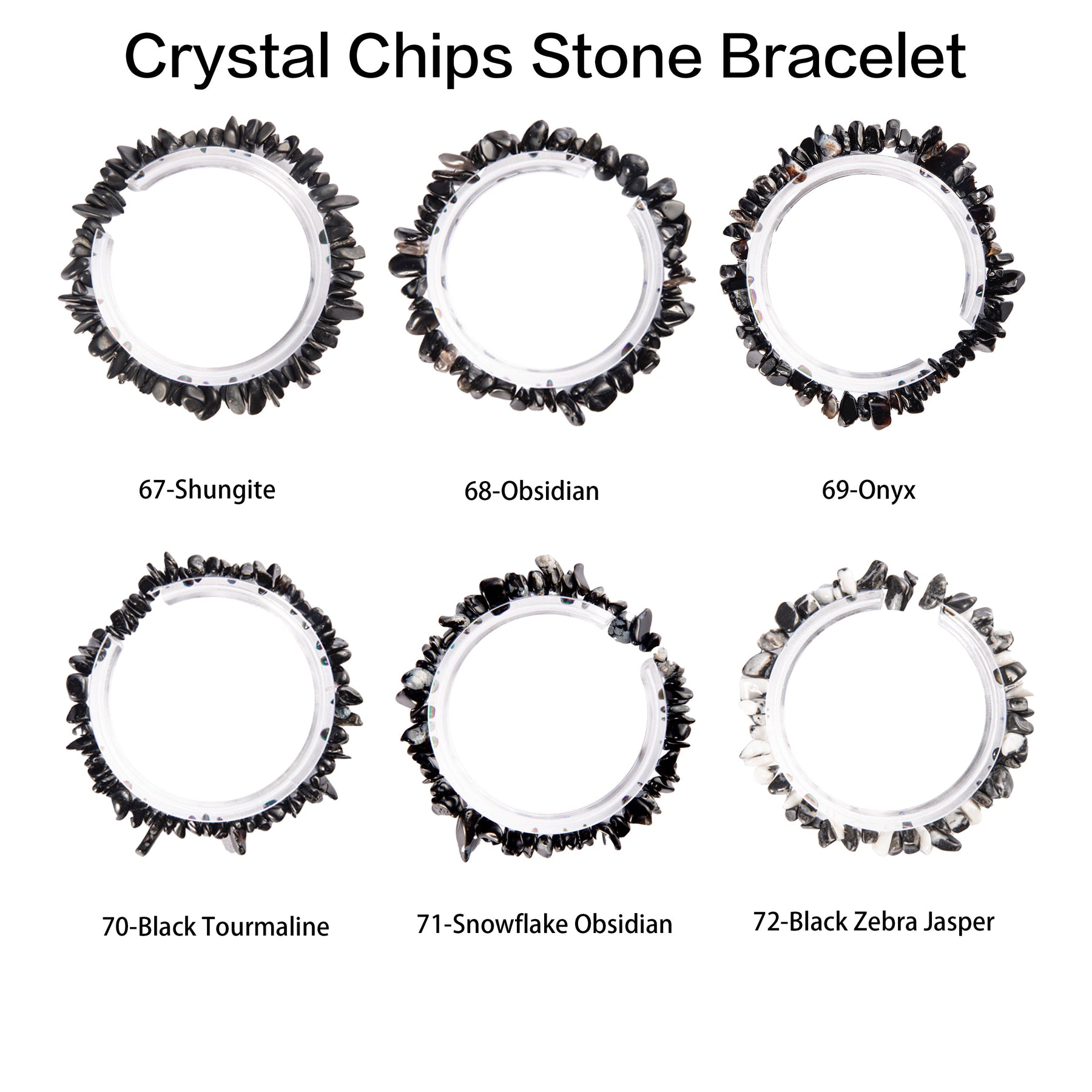 Natural crystal chips bracelet 100 kinds of bracelets 4PCs