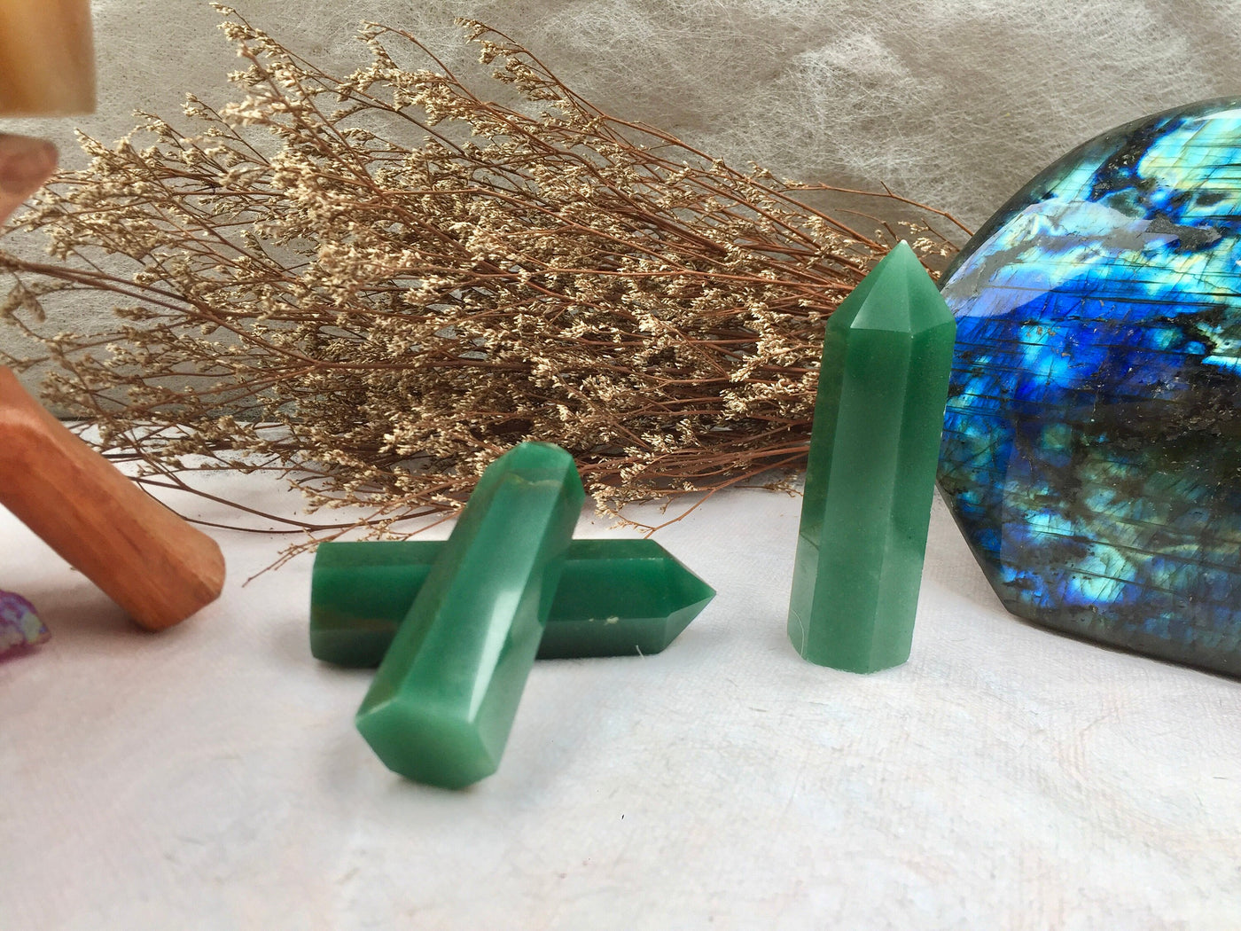 Green Aventurine Tower,Green Aventurine Point,Crystal Tower/Wand,Healing Crystal,Reiki Chakra Stone,Home Decor,For Gift